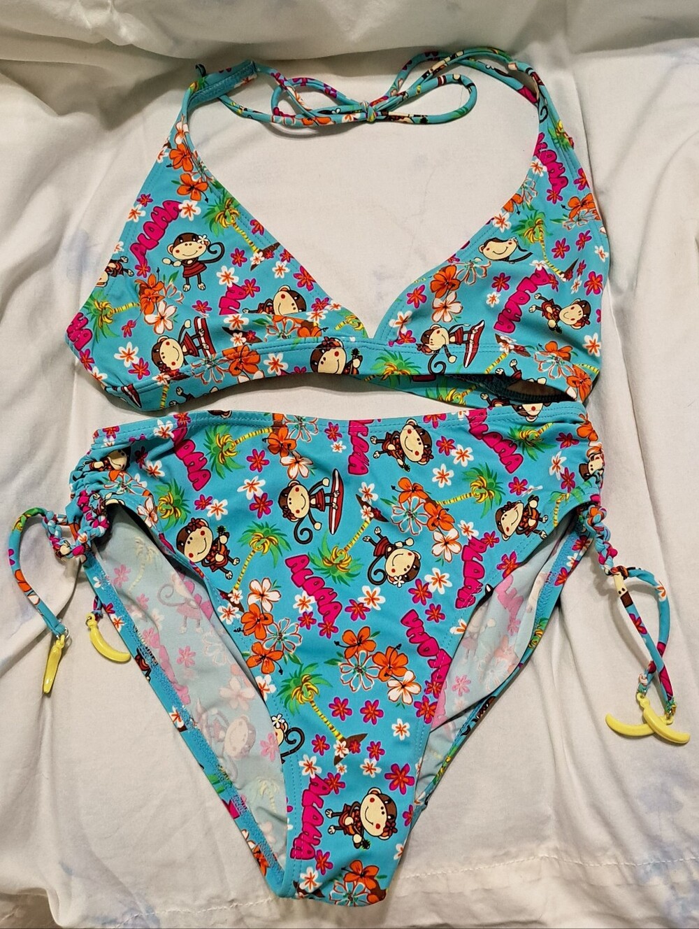 Arizona Big Girls Monkey  swimming suit, sz. 14